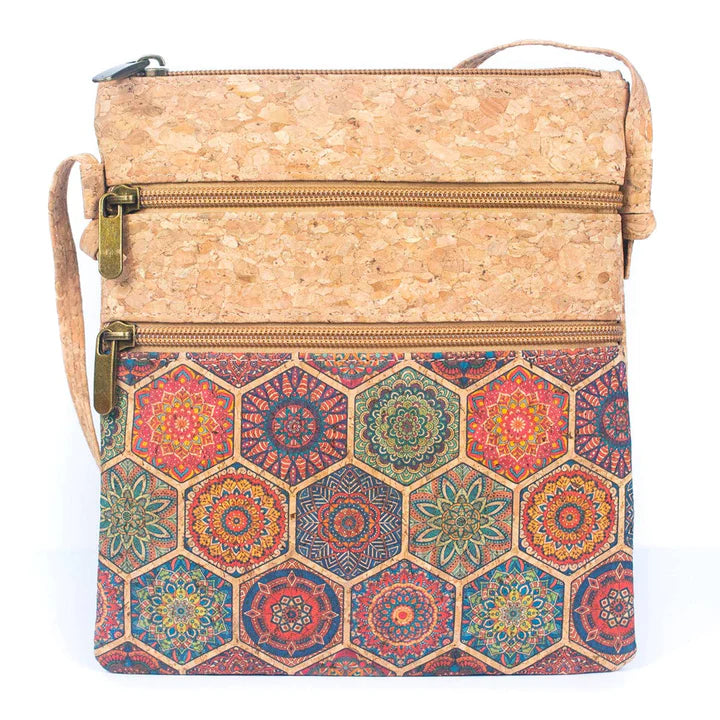 Angelco Accessories Double zipper crossbody bag - colourful tile style B