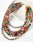 5 strand kantha necklace