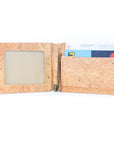 Angelco Accessories Caleb cork wallet - view inside of open wallet with cards