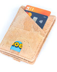 Angelco Accessories Caleb cork wallet - view of front with cards
