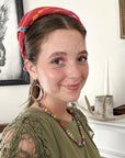 Classic kantha single strand necklace