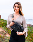 Esmeralda cork crossbody sling bag