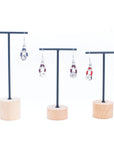 Flower colour cork drop earrings