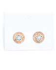 Flower cork stud earrings