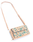 Angelco Accessories - Front pocket phone wallet crossbody cork bag - wallet with full length strap stretched out