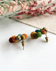 Angelco Accessories kantha ring stud on flatlay shown from top view