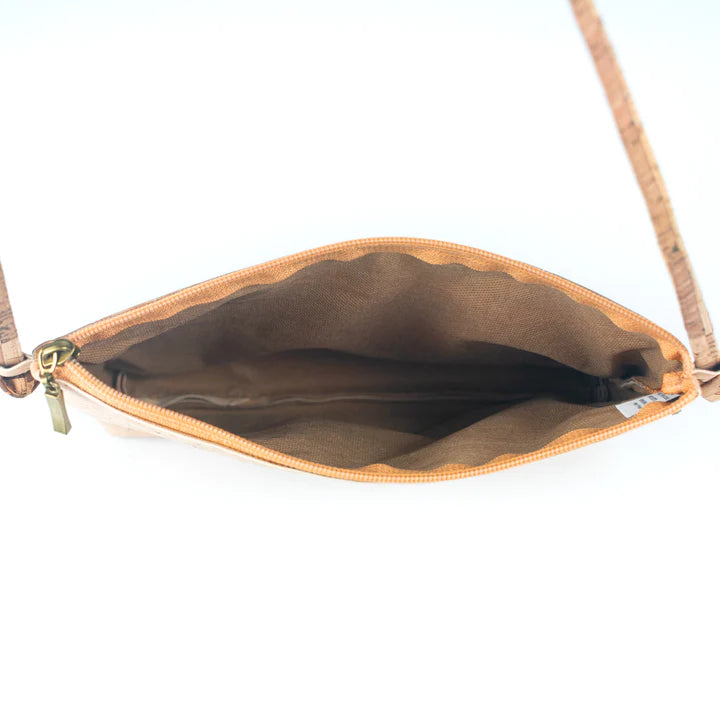 Angelco Accessories Katt crossbody bag shown from the top view with the main compartment open, on a white background