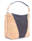 Angelco Accessories Leonie cork handbag - angled side view with white background