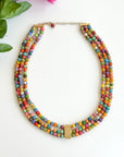 Luminous kantha necklace