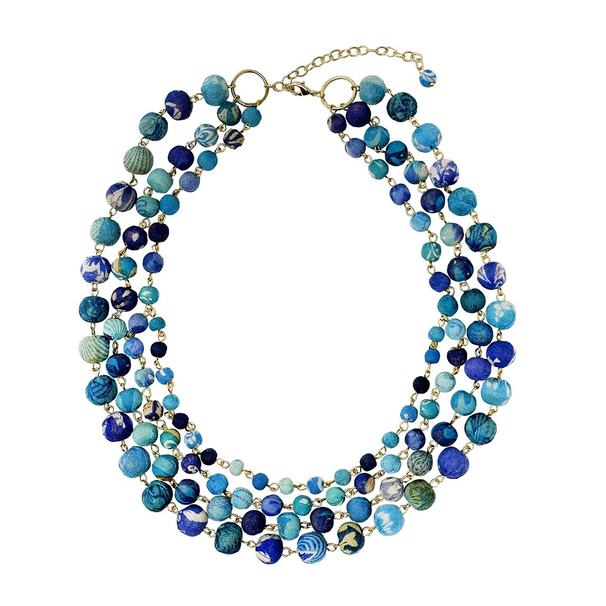 Callie kantha necklace - azure