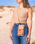 Regina cork phone wallet sling