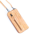 Angelco Accessories Riley phone wallet cork sling - rear view on white background