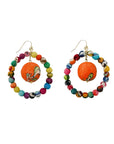 Soleil kantha hoop earrings