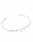 Alpaca silver wave cuff