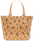 Geometric cork handbag
