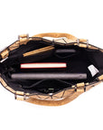 Geometric cork handbag
