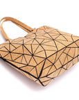 Geometric cork handbag