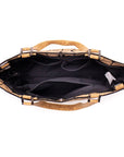 Geometric cork handbag