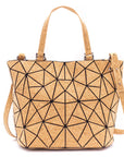 Geometric cork handbag