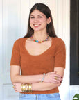 Angelco Accessories kantha choker as worn by model