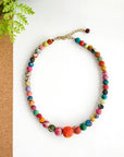 Kantha graduated choker necklace