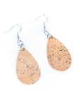 Mini teardrop cork drop earrings