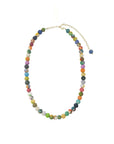Angelco Accessories single strand kantha short necklace on white flatlay