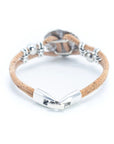 Angelco Accessories Blue tile cork bracelet back view on white background