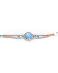 Angelco Accessories Blue tile cork bracelet on white flatlay