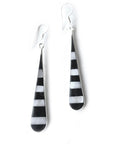 Angelco Accessories Black onyx and abalone zebra earrings