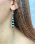 Angelco Accessories Black onyx and abalone zebra earrings