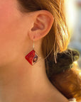 Angelco Accessories Chilean glass rhombus earrings