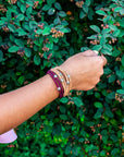 Angelco Accessories Simple 6 strand beaded cork bracelet
