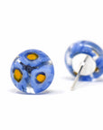 Angelco Accessories Chilean glass daisy stud - cornflower blue