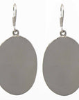 Angelco Accessories Abalone silver oval earrings