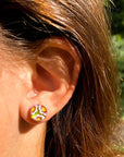 Angelco Accessories Chilean glass daisy stud - pink