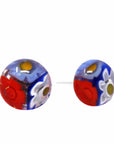Angelco Accessories Chilean glass daisy stud - red white & blue