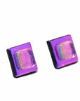 Angelco Accessories Chilean glass square stud - pink