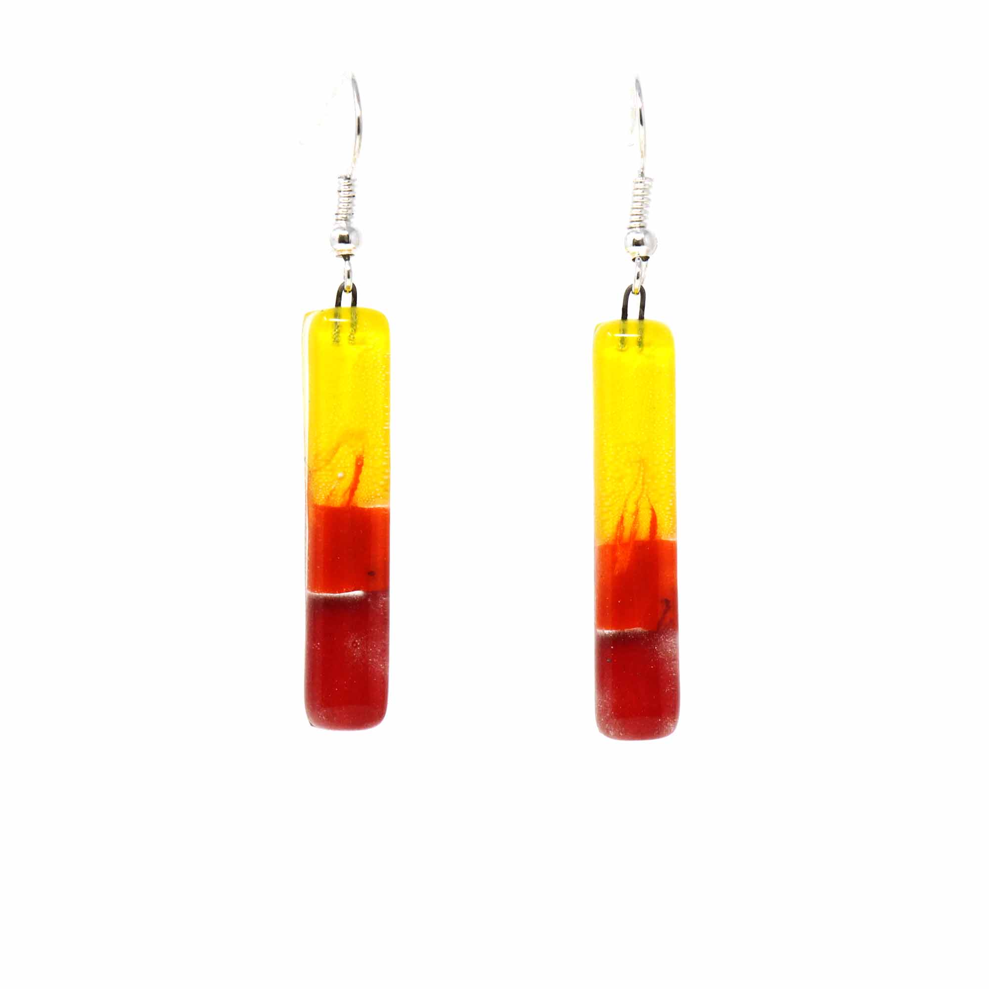 Angelco Accessories Chilean glass matchstick earrings - flame