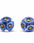 Angelco Accessories Chilean glass daisy stud - cornflower blue