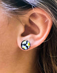 Angelco Accessories Chilean glass daisy stud - white