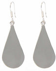 Angelco Accessories Abalone petal silver teardrop earrings