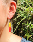 Angelco Accessories Chilean glass matchstick earrings - flame