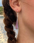 Angelco Accessories Pink clam shell silver earrings