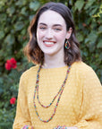 Angelco Accessories Single long strand kantha necklace