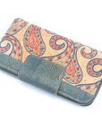Cork wallet - large paisley