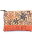 Angelco Accessories Single compartment cork coin purse - brown/orange