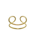 Angelco Accessories Rounded parallel cuff - gold