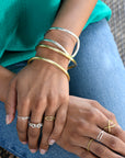 Angelco Accessories Rounded parallel cuff - gold