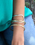 Angelco Accessories Rounded parallel cuff - gold